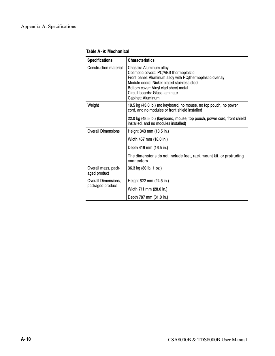 Tektronix CSA8000B User Manual | Page 260 / 354