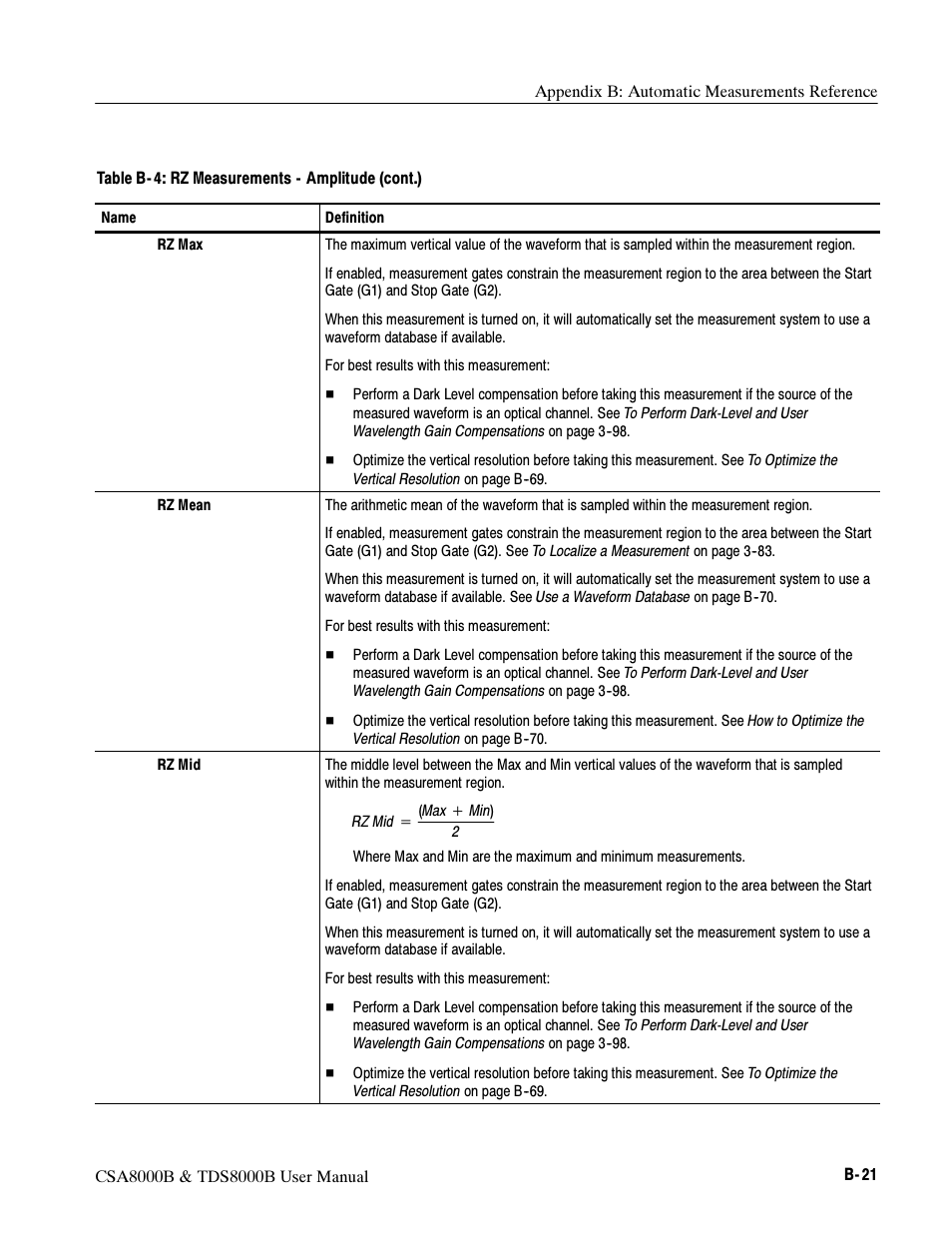 Tektronix CSA8000B User Manual | Page 283 / 354