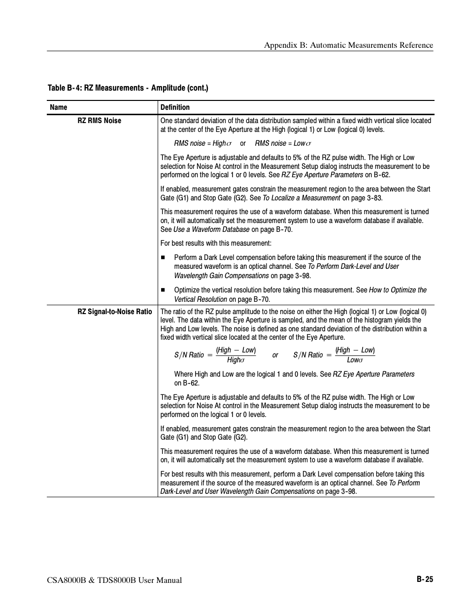 Tektronix CSA8000B User Manual | Page 287 / 354
