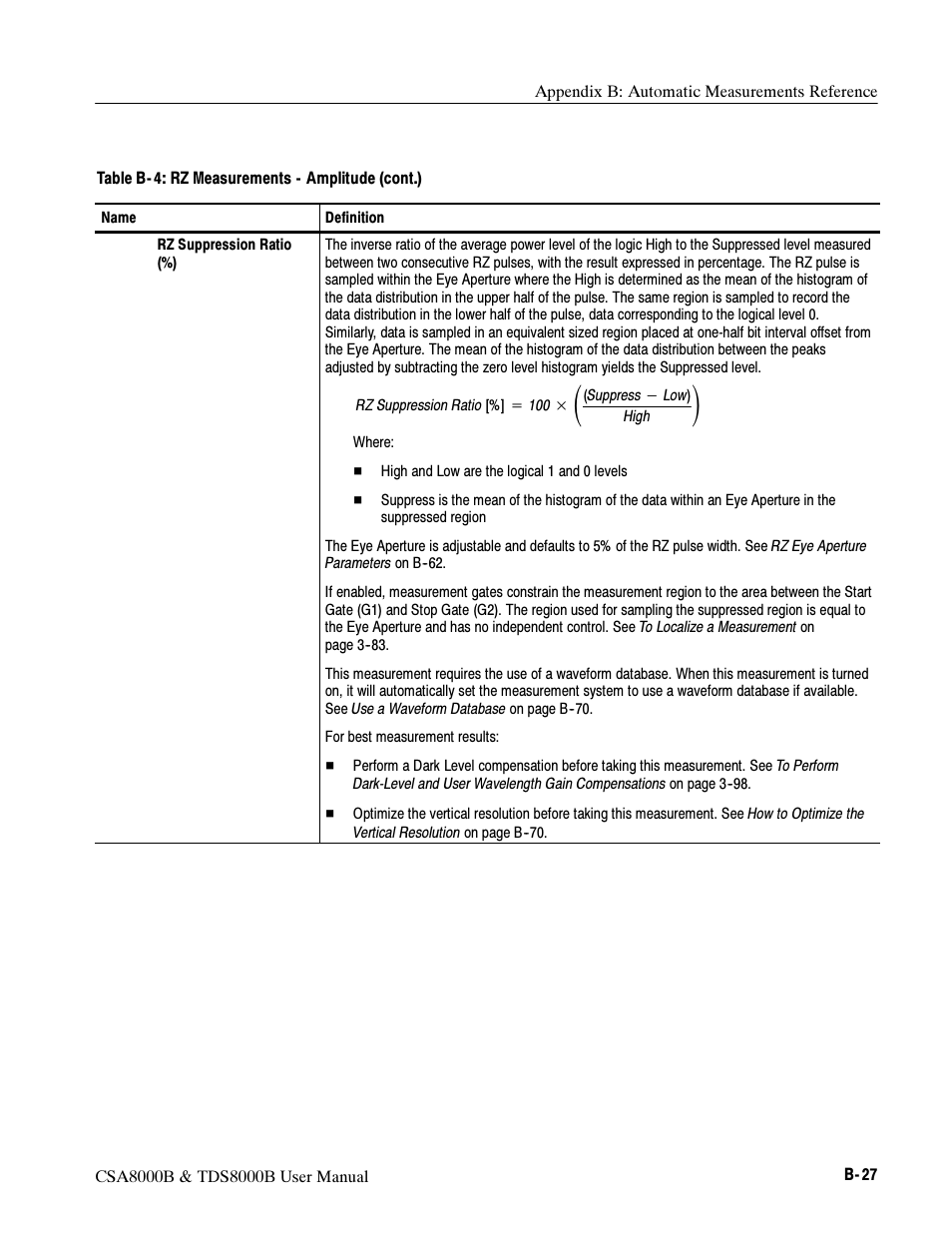 Tektronix CSA8000B User Manual | Page 289 / 354