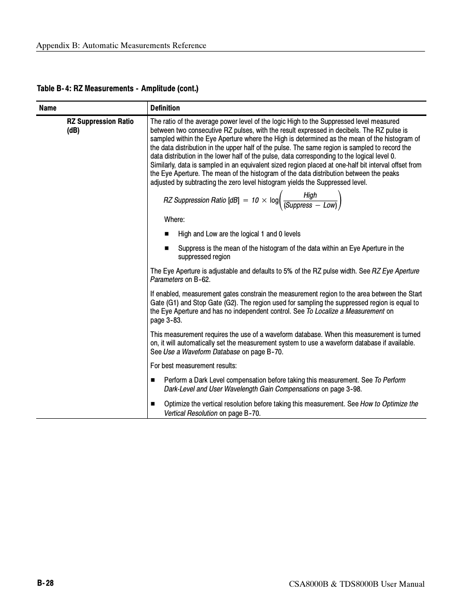 Tektronix CSA8000B User Manual | Page 290 / 354