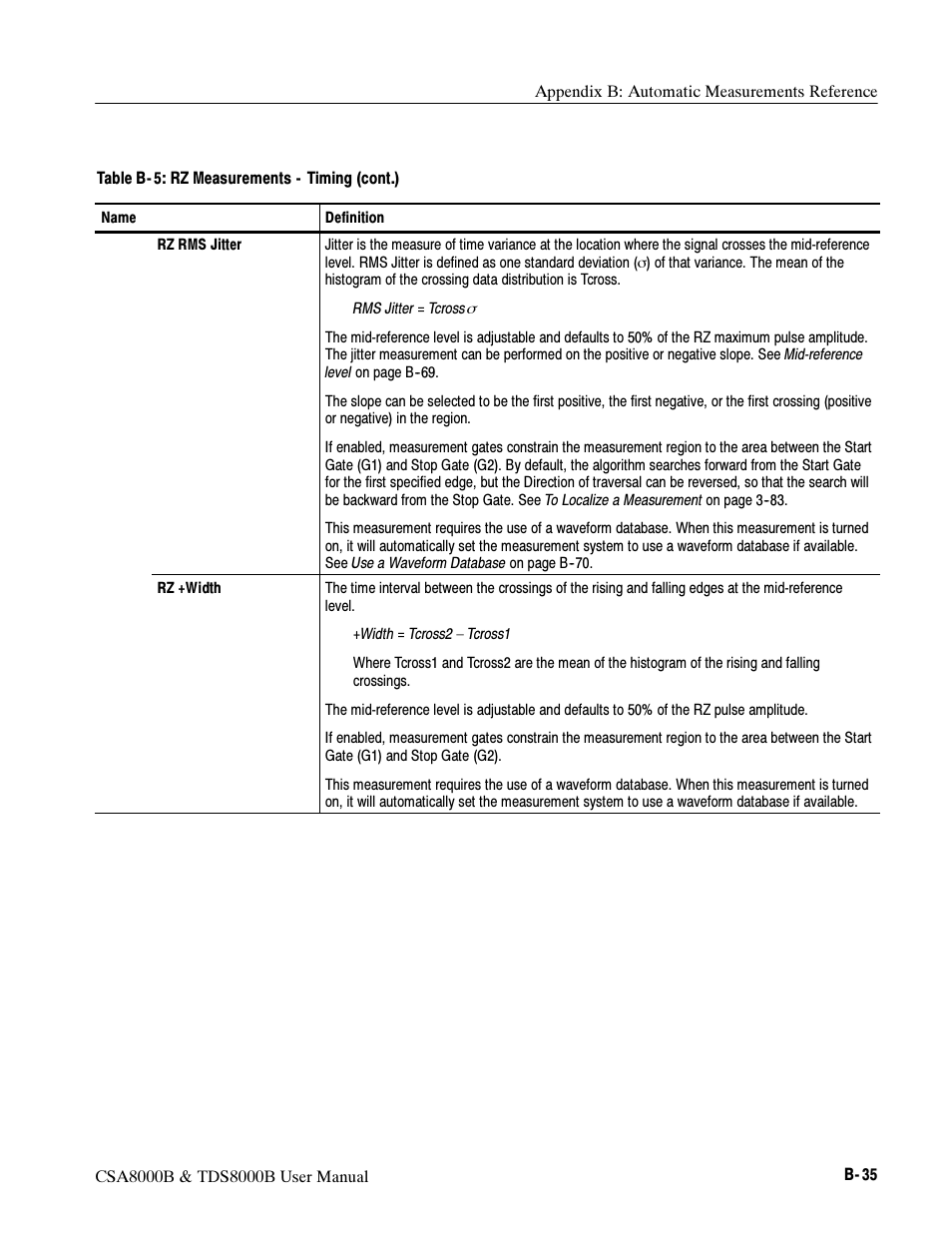 Tektronix CSA8000B User Manual | Page 297 / 354