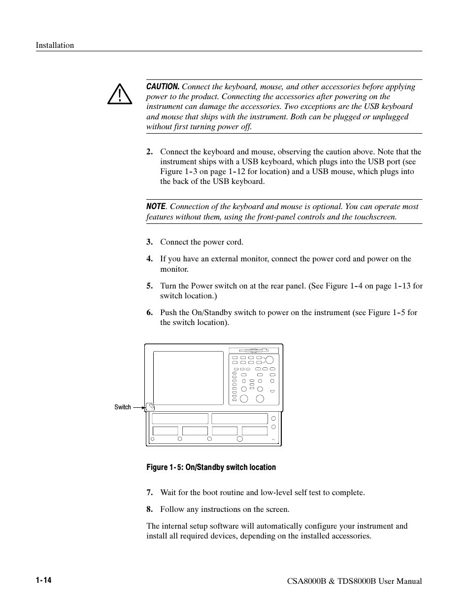 Tektronix CSA8000B User Manual | Page 32 / 354