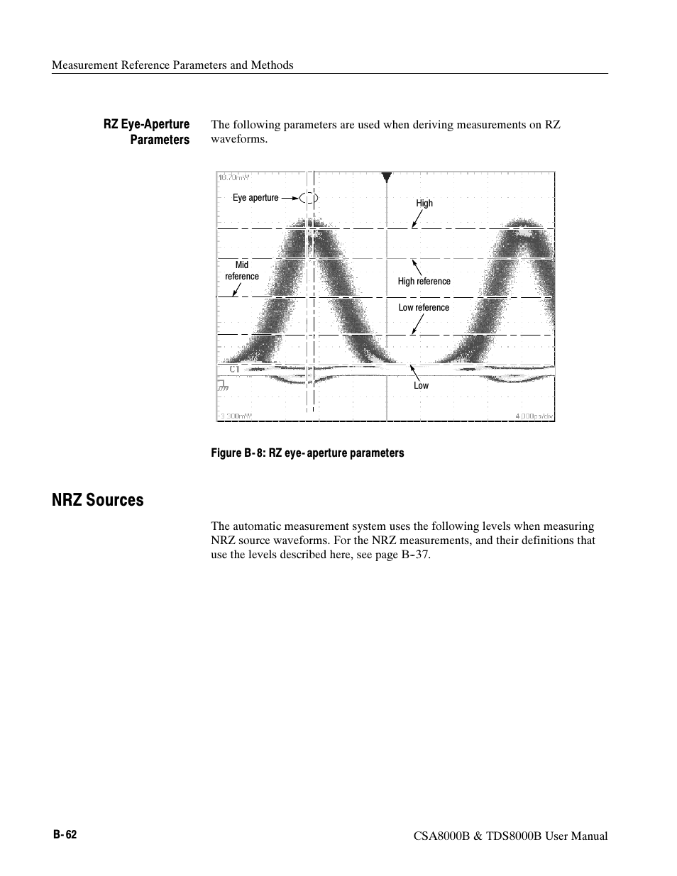 Nrz sources | Tektronix CSA8000B User Manual | Page 324 / 354