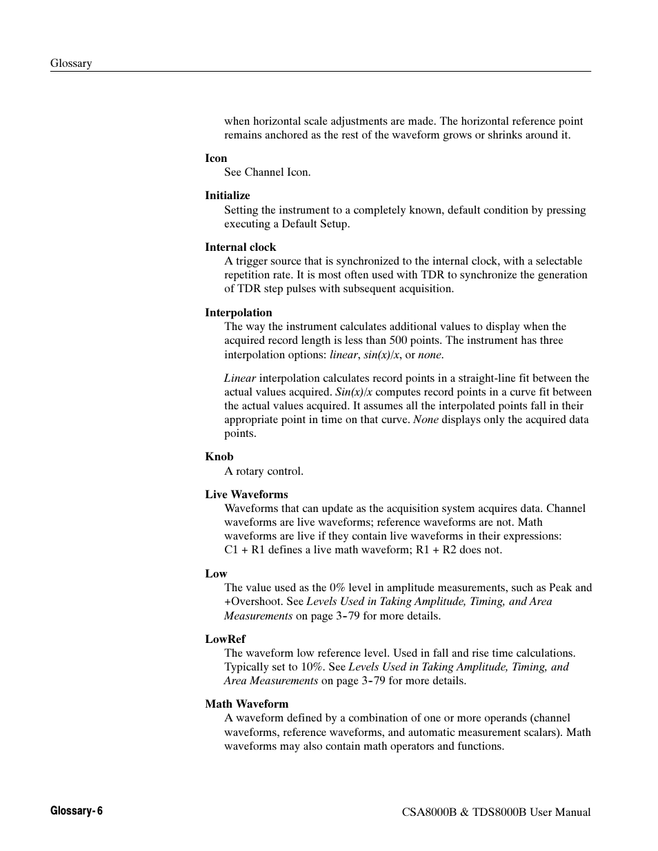 Tektronix CSA8000B User Manual | Page 338 / 354
