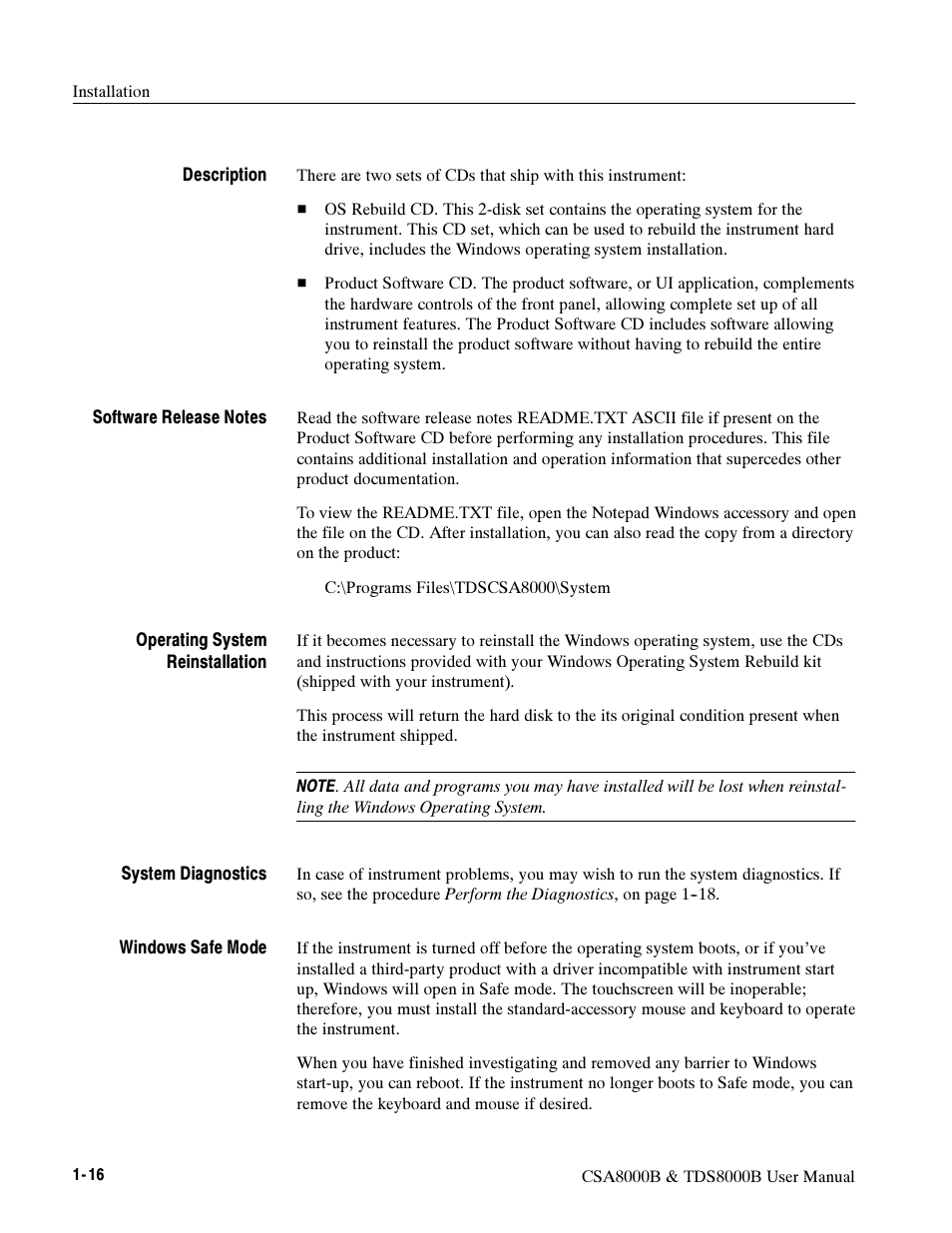 Tektronix CSA8000B User Manual | Page 34 / 354