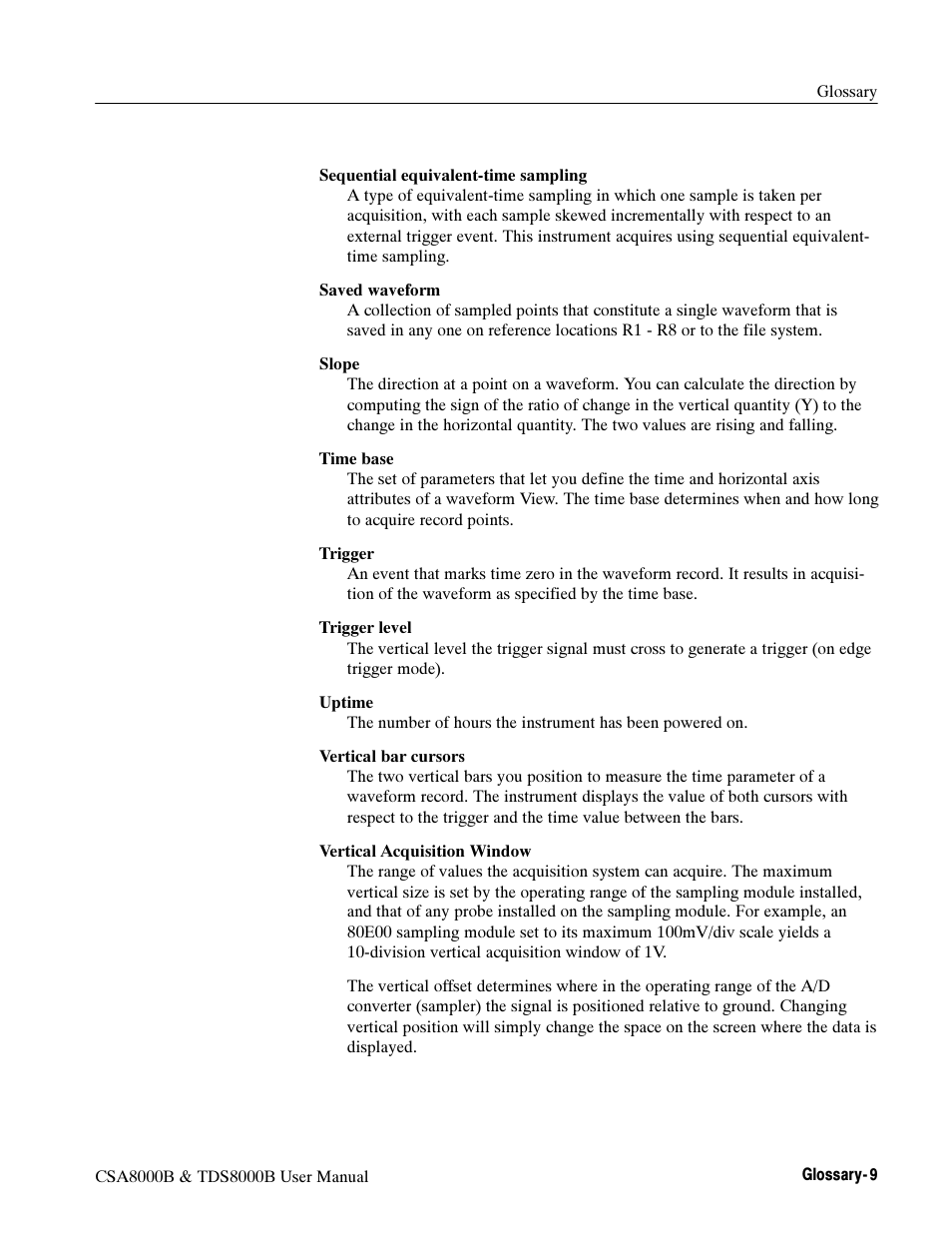 Tektronix CSA8000B User Manual | Page 341 / 354
