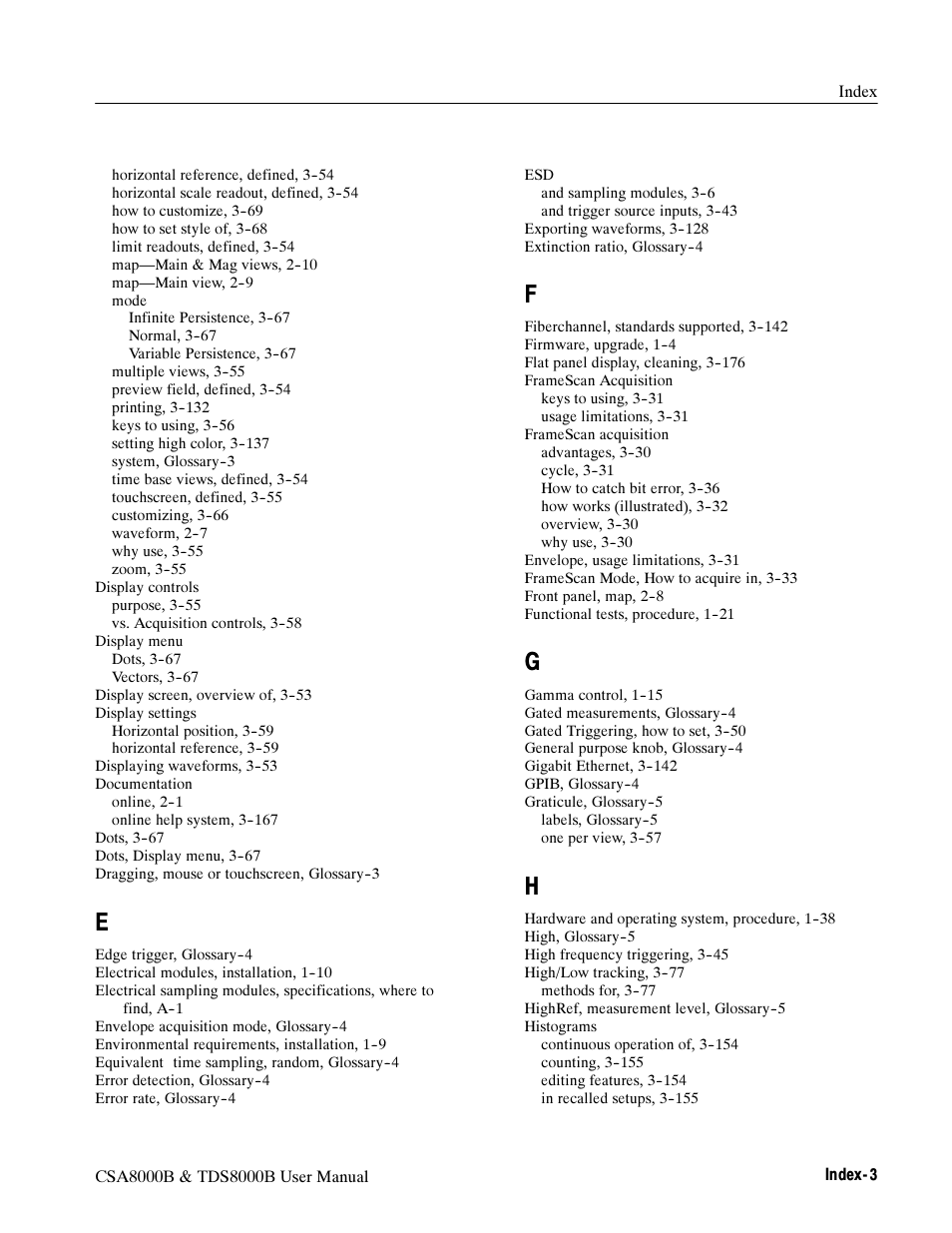 Tektronix CSA8000B User Manual | Page 345 / 354