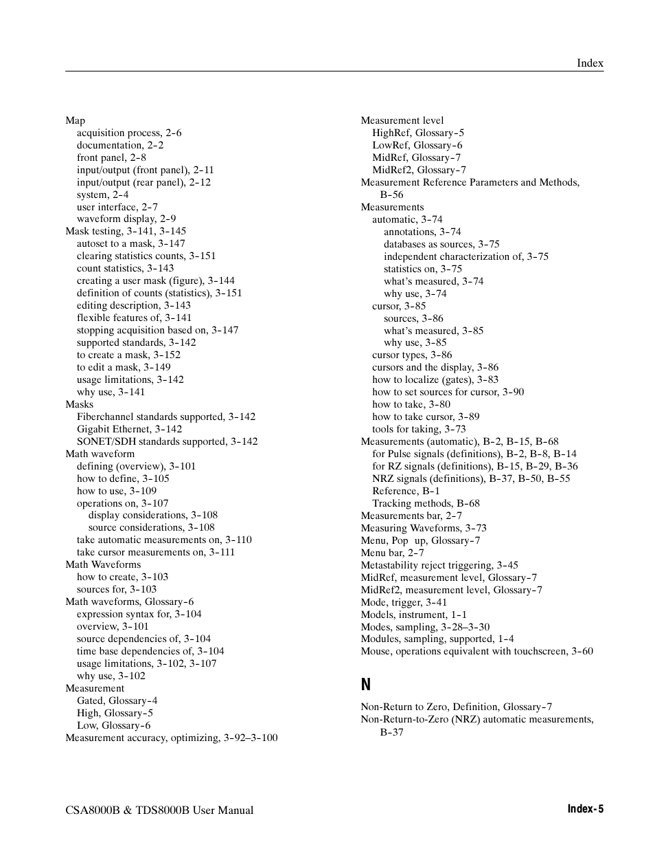 Tektronix CSA8000B User Manual | Page 347 / 354