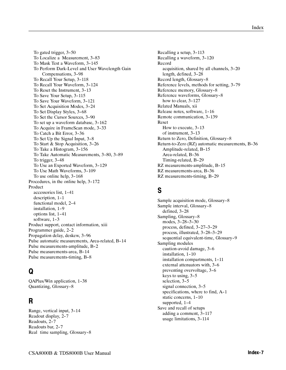 Tektronix CSA8000B User Manual | Page 349 / 354