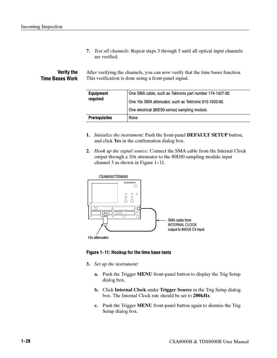 Tektronix CSA8000B User Manual | Page 46 / 354