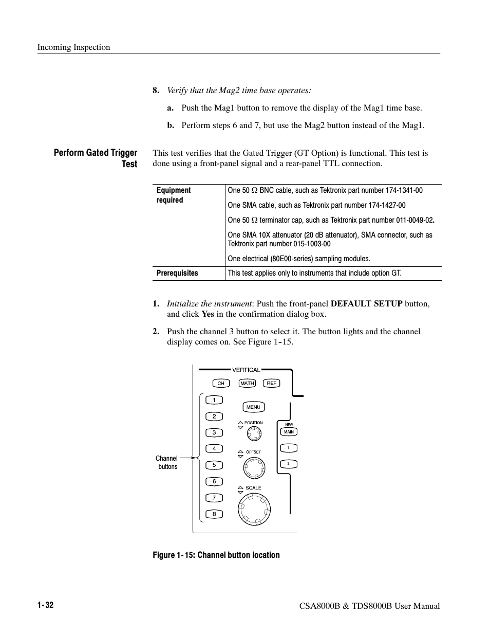 Tektronix CSA8000B User Manual | Page 50 / 354