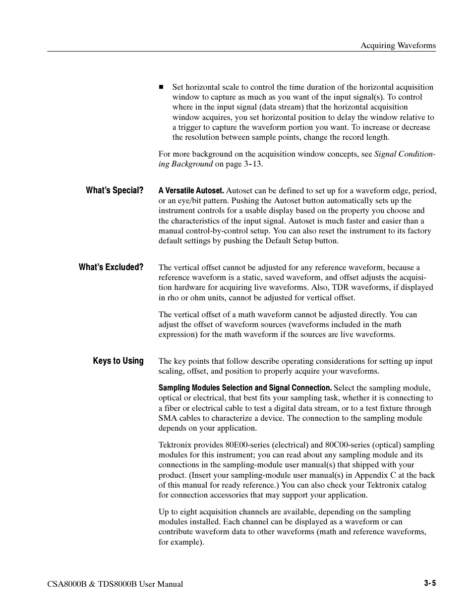 Tektronix CSA8000B User Manual | Page 79 / 354