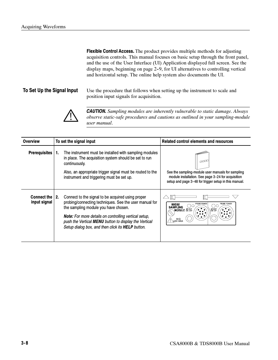 Tektronix CSA8000B User Manual | Page 82 / 354