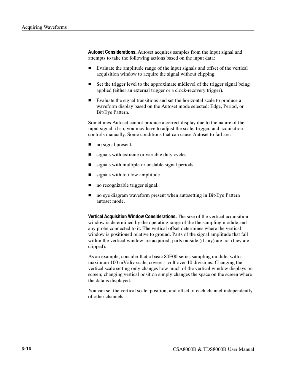 Tektronix CSA8000B User Manual | Page 88 / 354