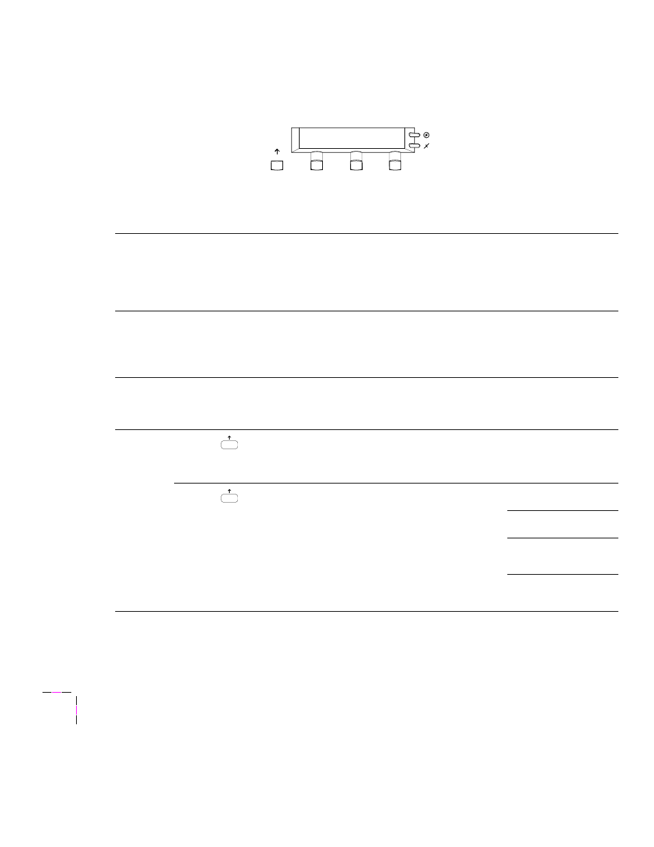 Front panel buttons | Tektronix 560 User Manual | Page 220 / 259