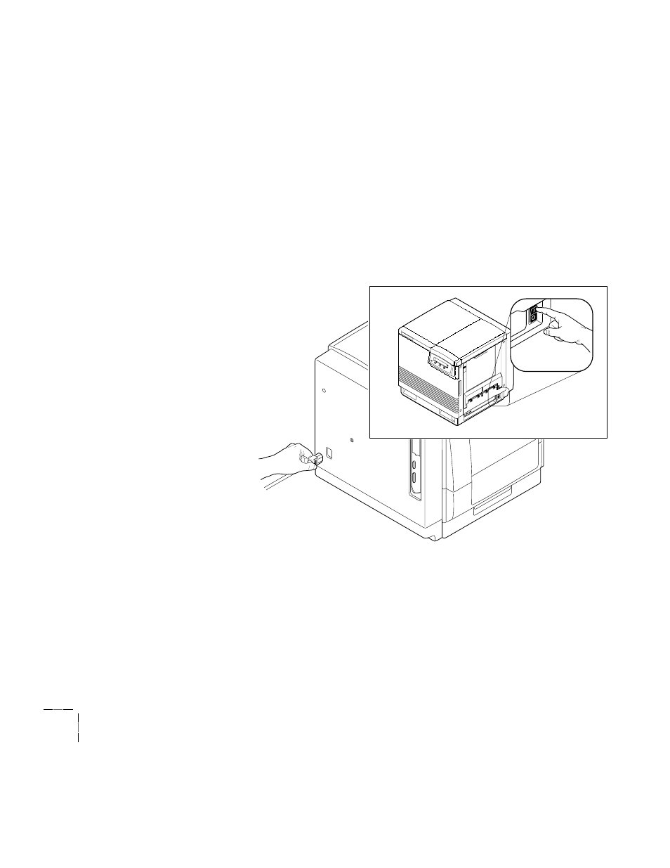 Turning on the printer | Tektronix 560 User Manual | Page 38 / 259