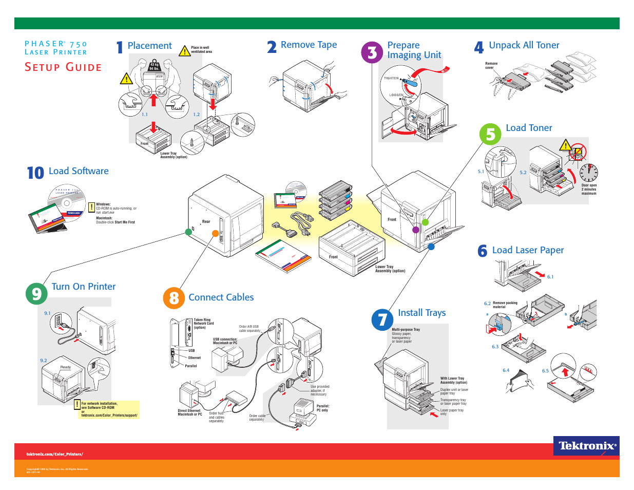 Tektronix P H A S E R L A S E R P R I N T E R 7 5 0 User Manual | 1 page