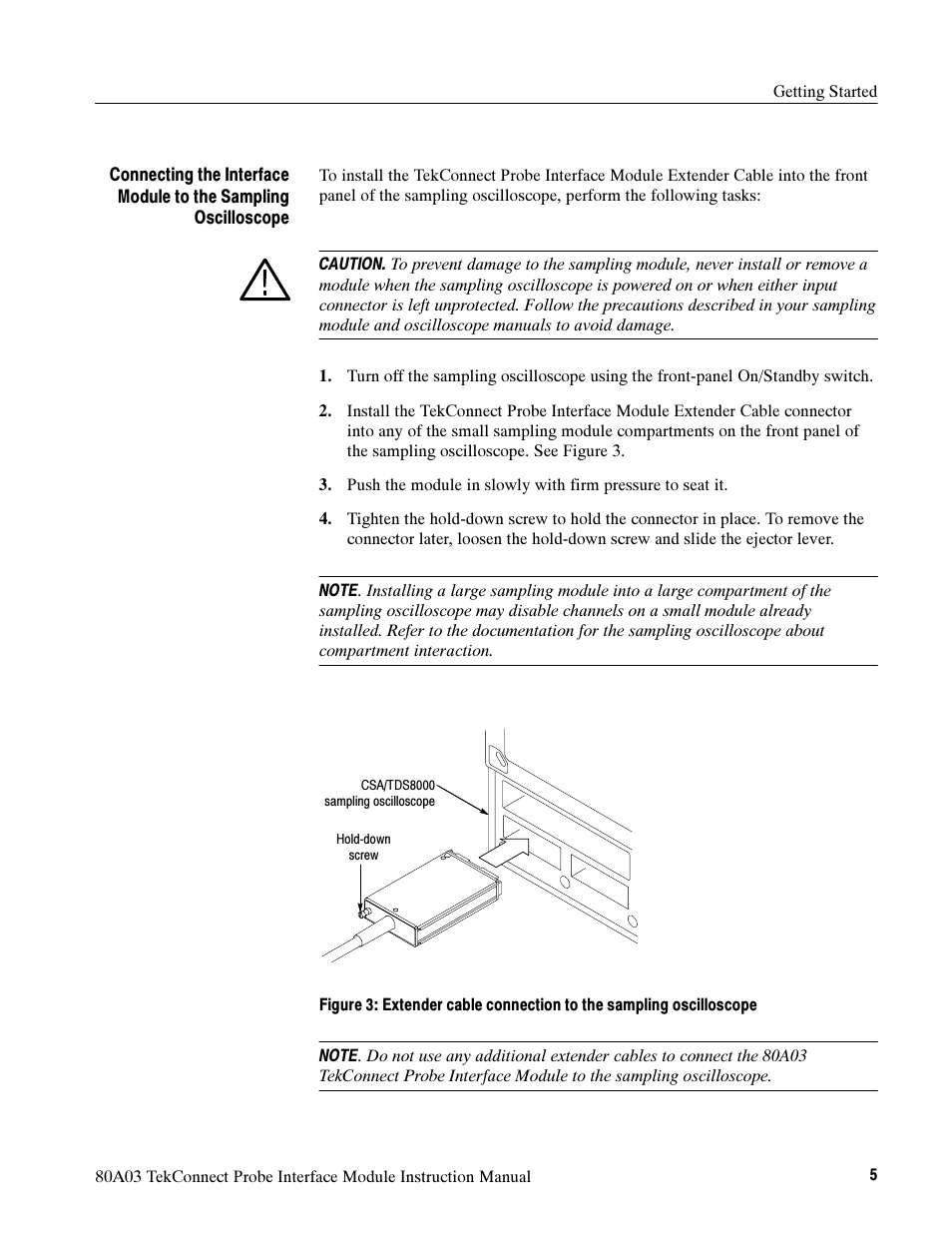 Tektronix TekConnect Probe Interface Module 80A03 User Manual | Page 15 / 42