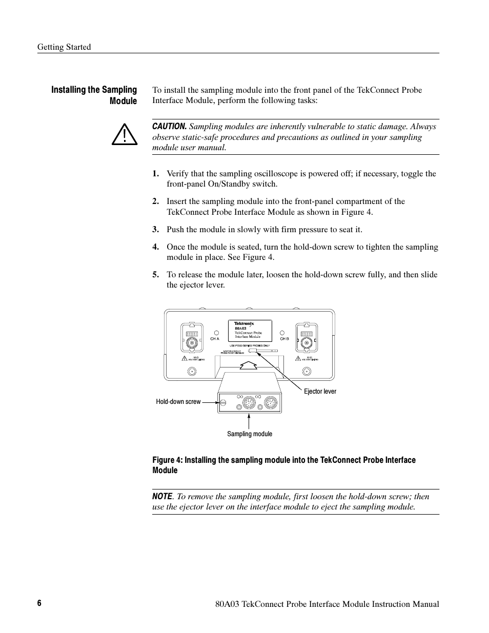 Tektronix TekConnect Probe Interface Module 80A03 User Manual | Page 16 / 42
