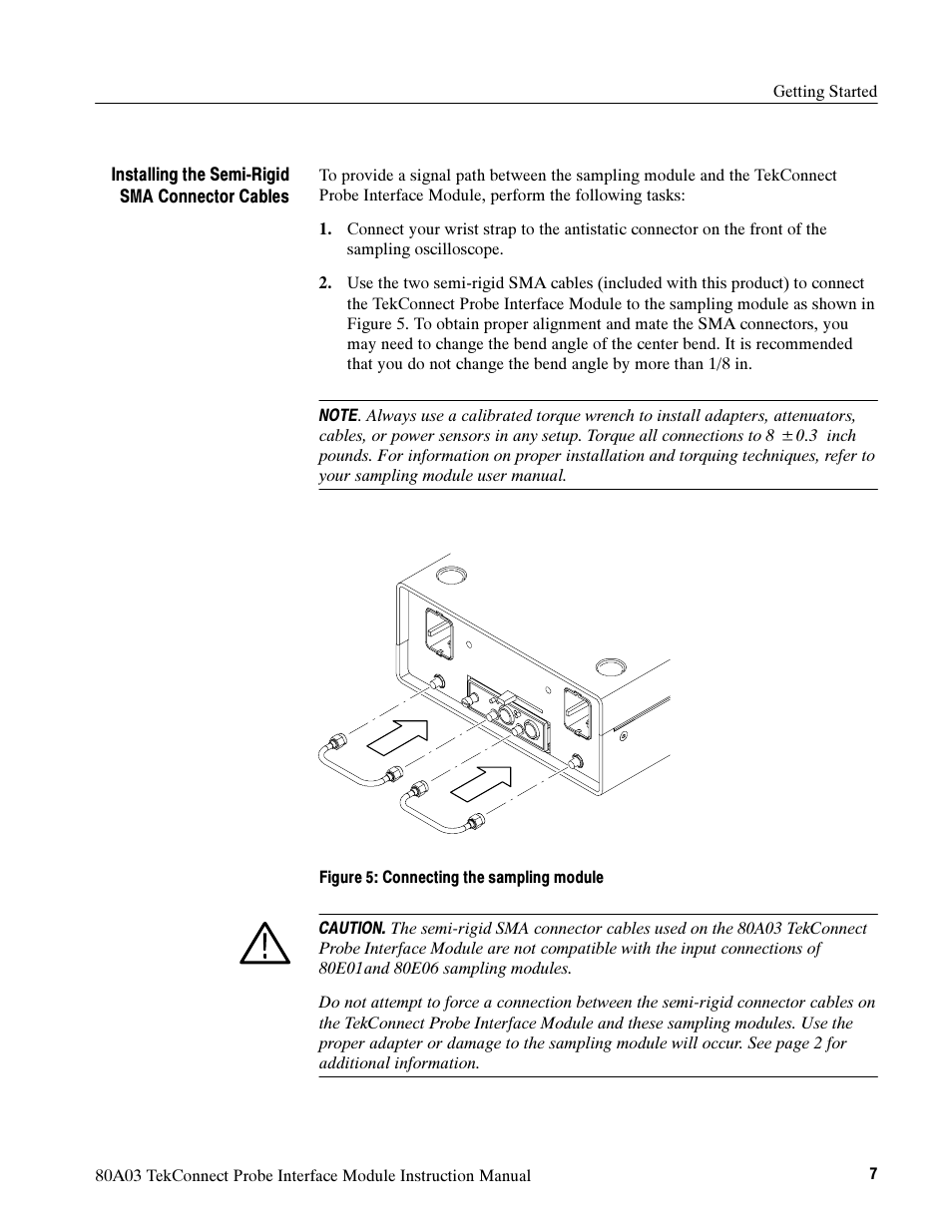 Tektronix TekConnect Probe Interface Module 80A03 User Manual | Page 17 / 42
