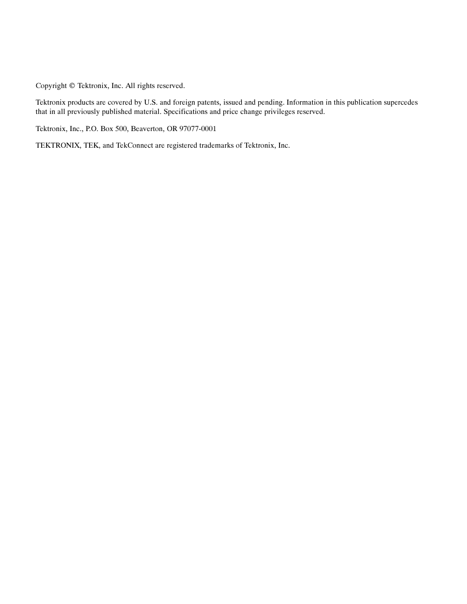 Tektronix TekConnect Probe Interface Module 80A03 User Manual | Page 2 / 42