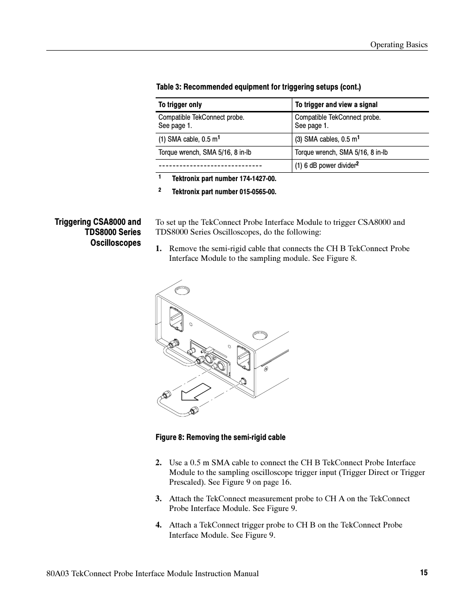 Tektronix TekConnect Probe Interface Module 80A03 User Manual | Page 25 / 42