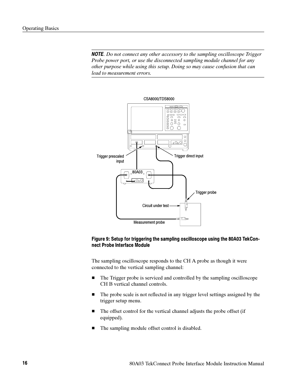 Tektronix TekConnect Probe Interface Module 80A03 User Manual | Page 26 / 42