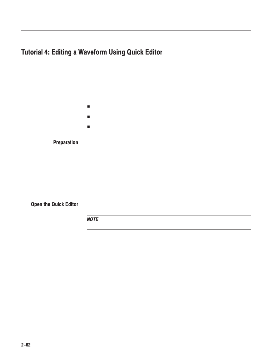 Tutorial 4: editing a waveform using quick editor | Tektronix AWG610 User Manual | Page 100 / 466