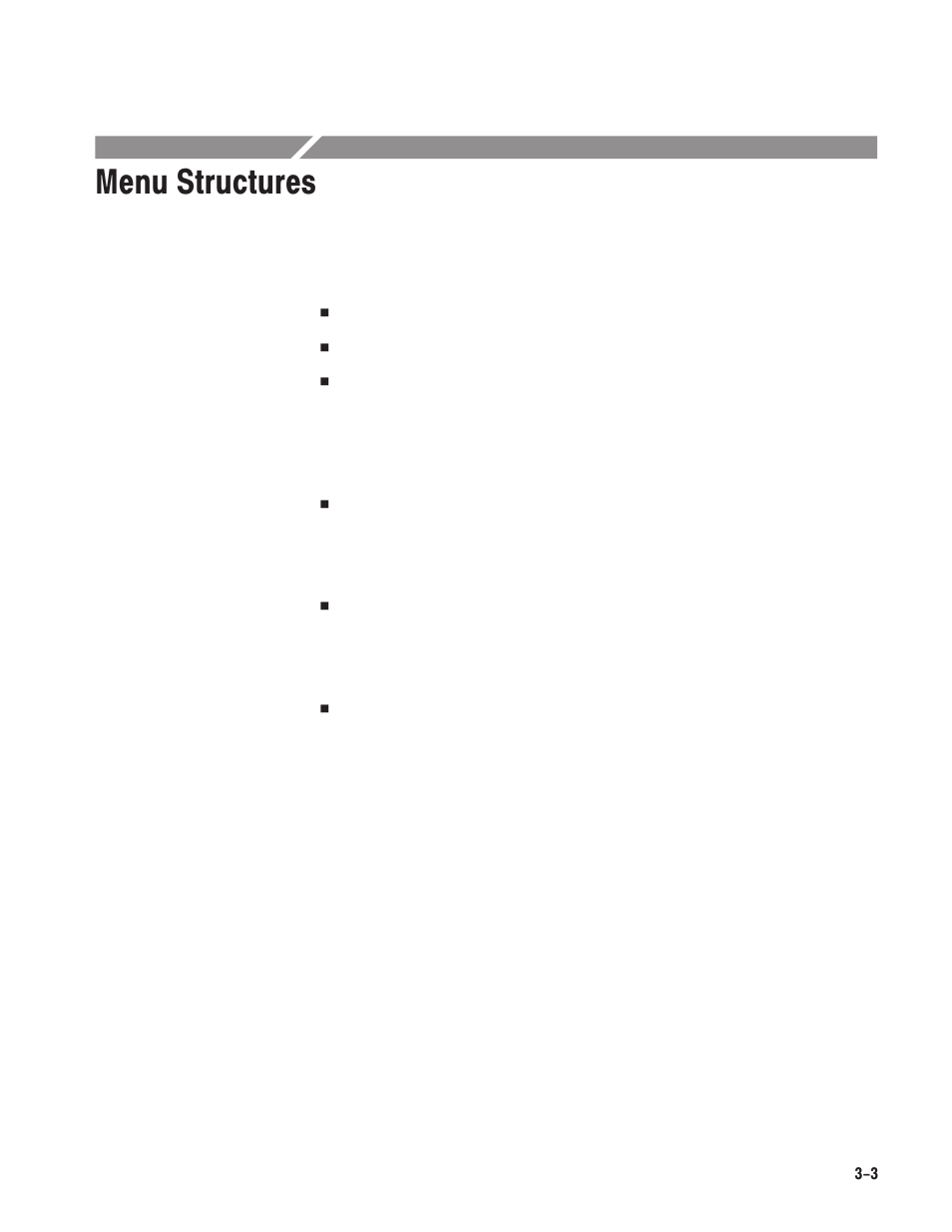 Menu structures | Tektronix AWG610 User Manual | Page 121 / 466