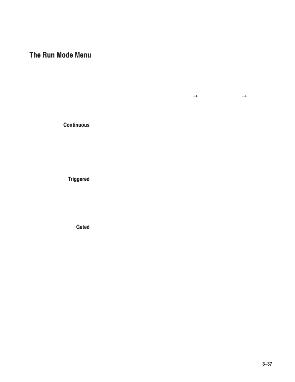 The run mode menu | Tektronix AWG610 User Manual | Page 155 / 466