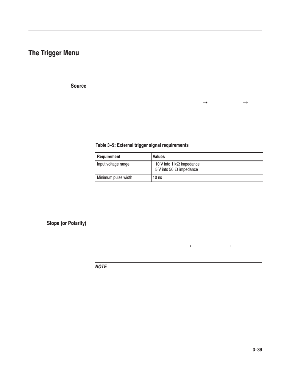 The trigger menu | Tektronix AWG610 User Manual | Page 157 / 466
