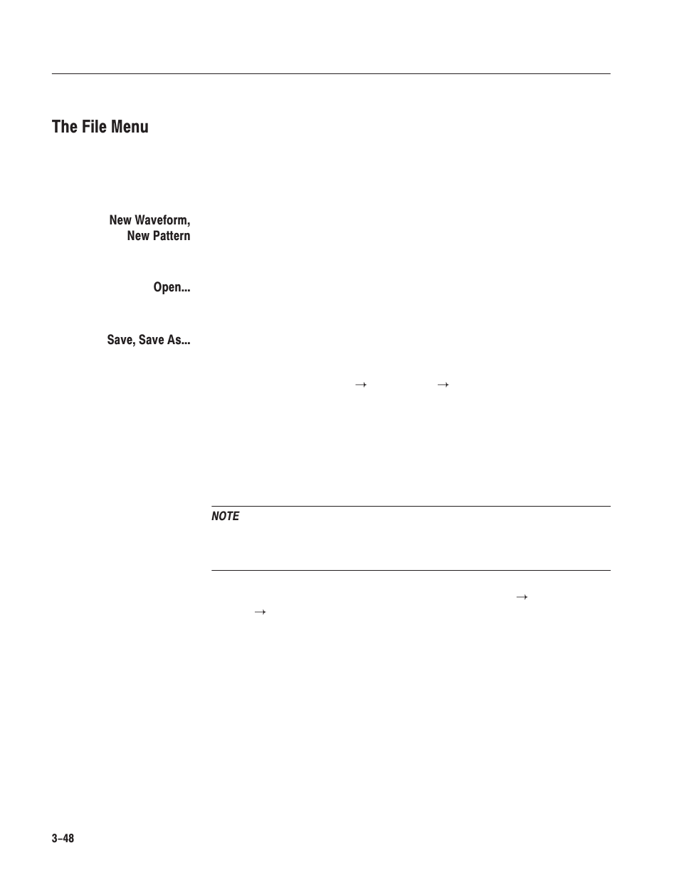 The file menu | Tektronix AWG610 User Manual | Page 166 / 466