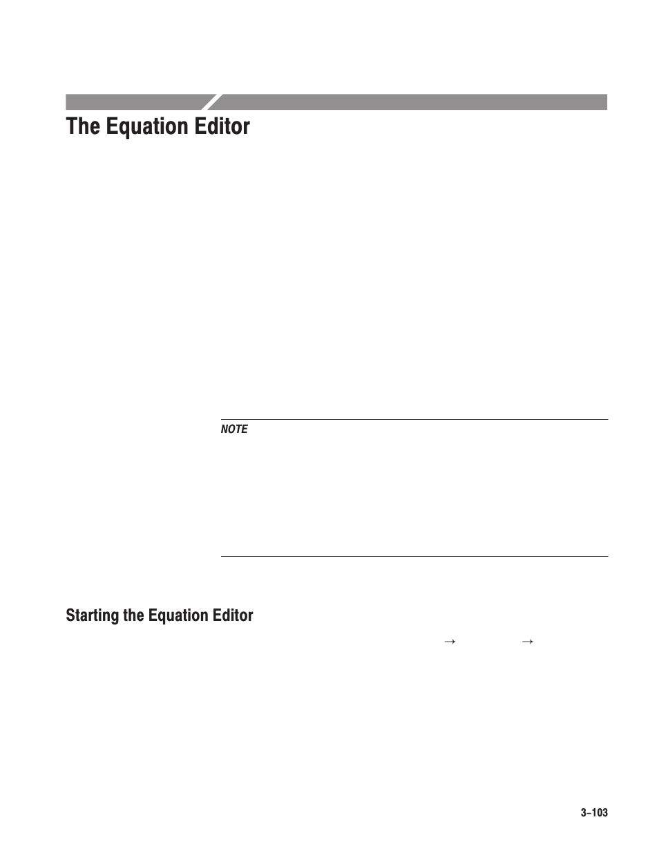 The equation editor, Starting the equation editor | Tektronix AWG610 User Manual | Page 221 / 466