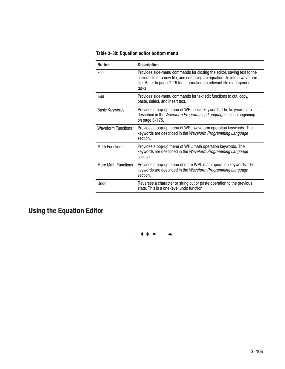 Using the equation editor | Tektronix AWG610 User Manual | Page 223 / 466