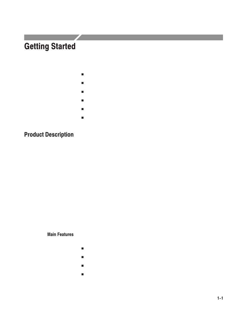 Getting started, Product description | Tektronix AWG610 User Manual | Page 25 / 466