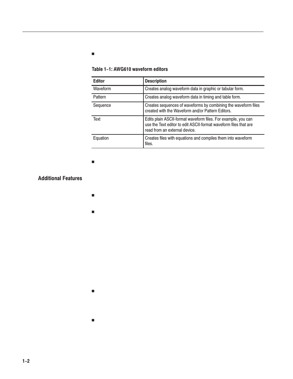 Tektronix AWG610 User Manual | Page 26 / 466