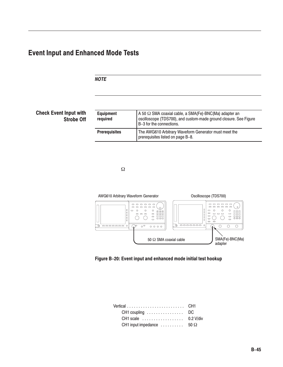 Event input and enhanced mode tests | Tektronix AWG610 User Manual | Page 405 / 466