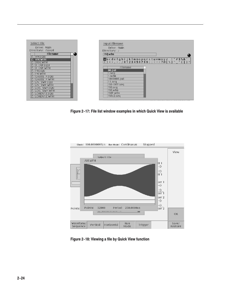 Tektronix AWG610 User Manual | Page 62 / 466