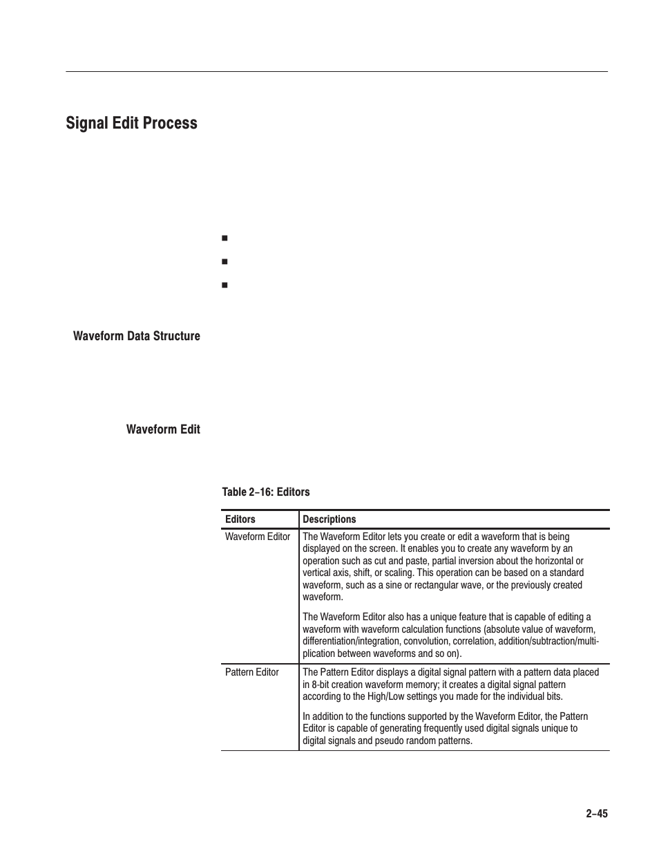 Signal edit process | Tektronix AWG610 User Manual | Page 83 / 466