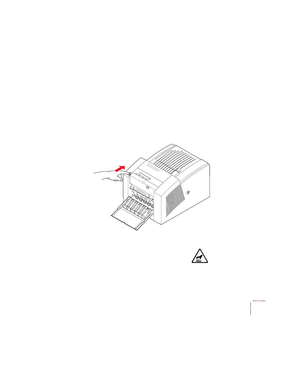 Replacing the maintenance tray, Replacing the maintenance tray 5-7 | Tektronix Phaser 350 User Manual | Page 147 / 262
