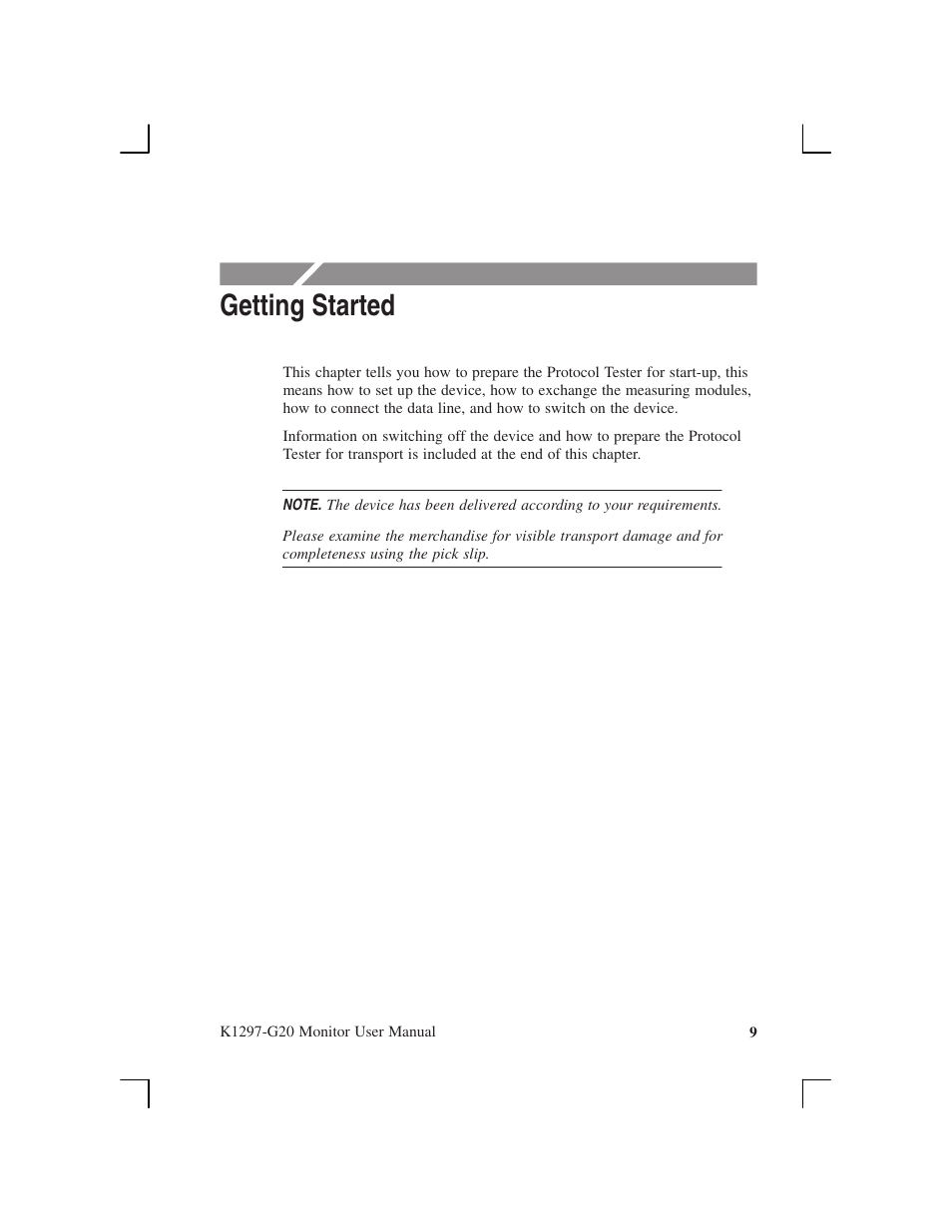 Getting started | Tektronix K1297-G20 User Manual | Page 21 / 198
