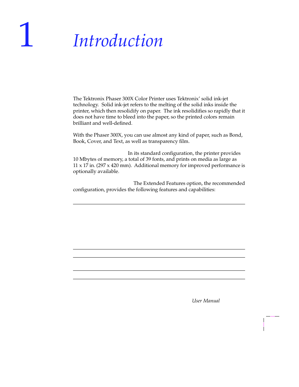 Introduction | Tektronix Phaser 300X User Manual | Page 11 / 175