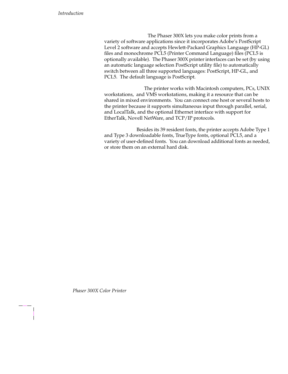 Tektronix Phaser 300X User Manual | Page 12 / 175