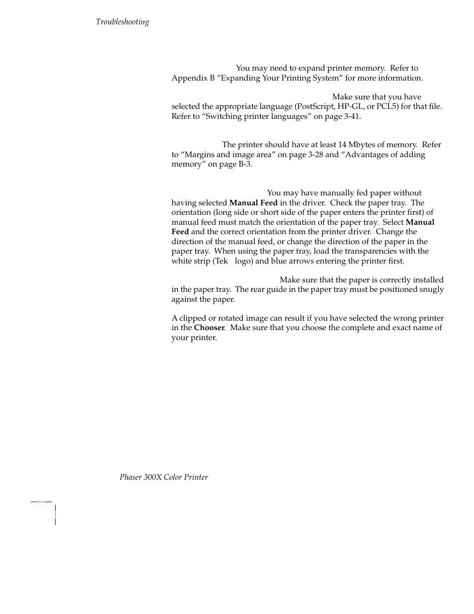 Tektronix Phaser 300X User Manual | Page 135 / 175