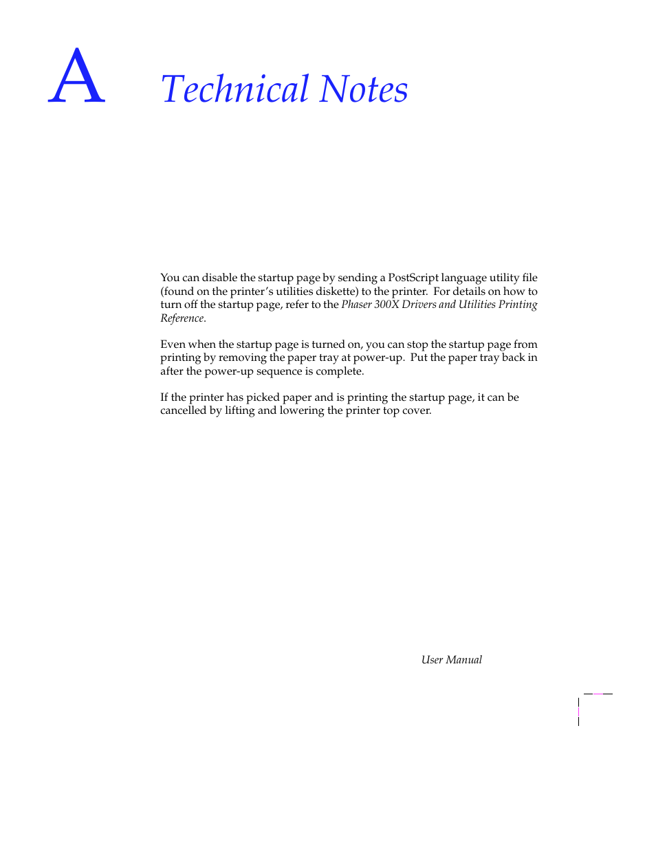 Technical notes | Tektronix Phaser 300X User Manual | Page 144 / 175