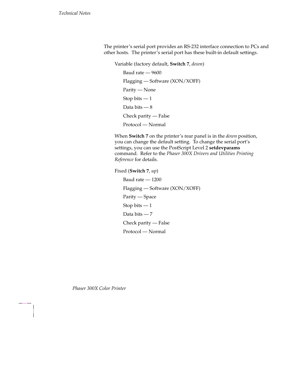 Serial port, Serial port a-6 | Tektronix Phaser 300X User Manual | Page 149 / 175