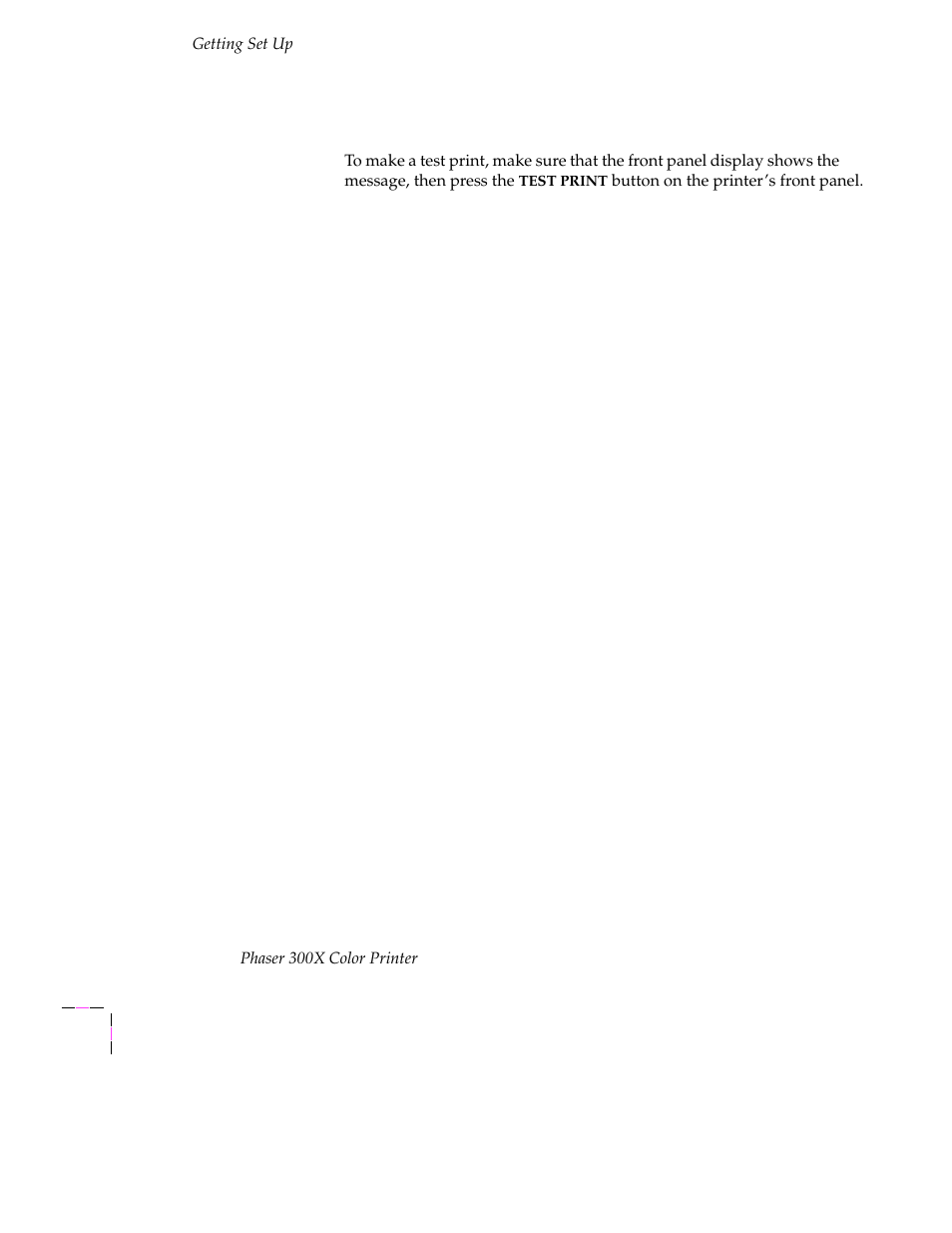 Making a test print, Making a test print 2-16 | Tektronix Phaser 300X User Manual | Page 30 / 175