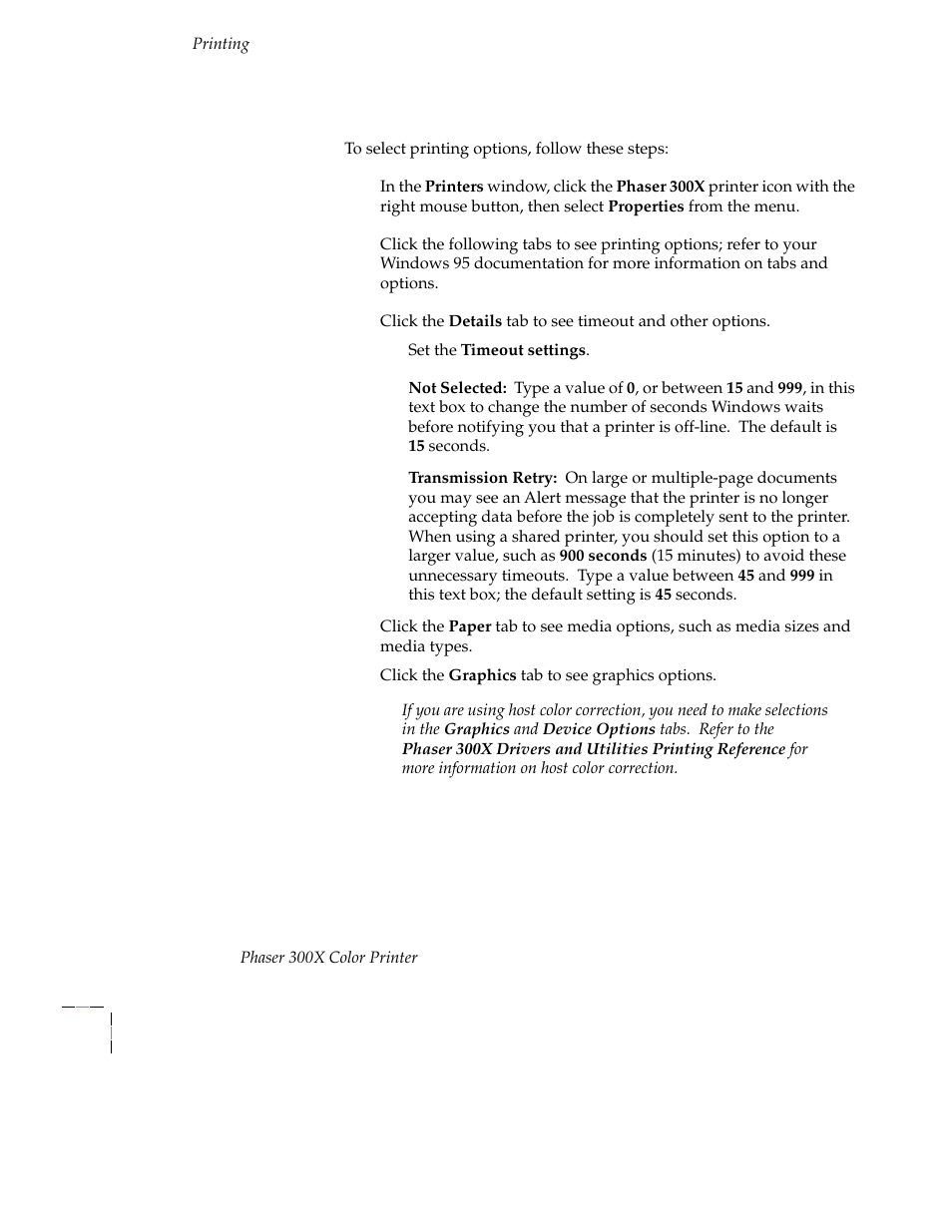 Using the adobeps 4 driver with windows 95, Using the adobeps 4 driver with windows 95 3-6 | Tektronix Phaser 300X User Manual | Page 39 / 175