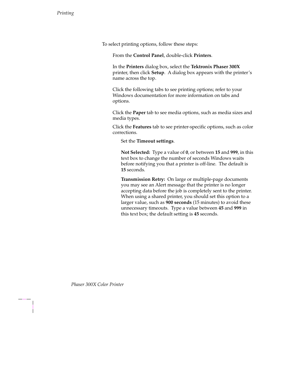 Using the adobe postscript driver for windows 3.1, All about media 3-24 | Tektronix Phaser 300X User Manual | Page 41 / 175